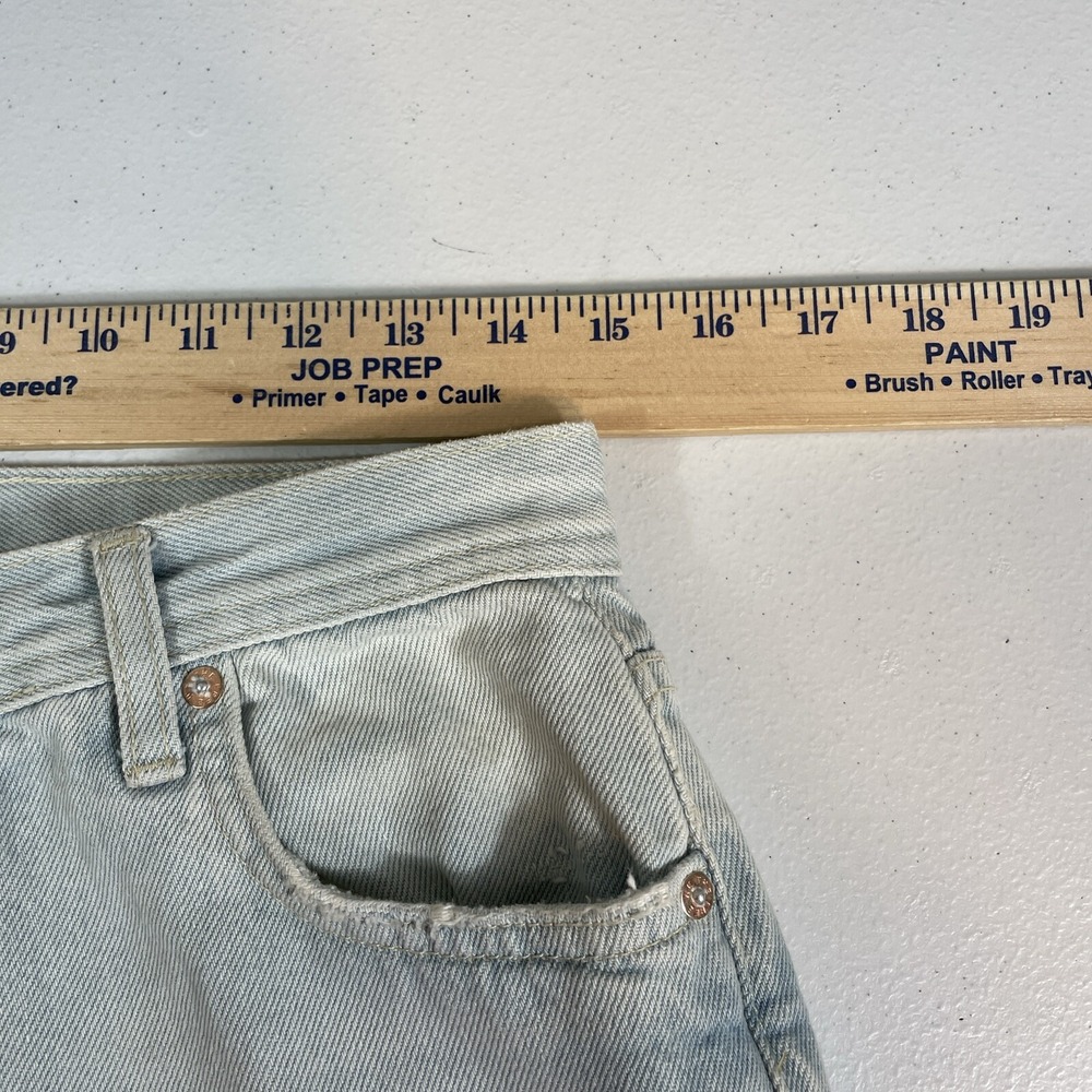 We The Free Jeans Womens Size 27 Light Wash Distressed Raw Hem Cotton Skater - Picture 8 of 13